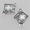 Connector Lead-free Zinc Alloy Jewelry Findings, 15.5x13mm Hole:2mm Sold by Bag