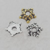 Bead Caps Lead-free Zinc Alloy Jewelry Findings, 5.5mm Hole:1mm Sold by Bag