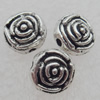 Bead Lead-free Zinc Alloy Jewelry Findings, 7x5mm Hole:1mm Sold by Bag