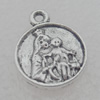 Pendant Lead-free Zinc Alloy Jewelry Findings, 16x13mm Hole:1.5mm Sold by Bag