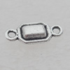 Connector Lead-free Zinc Alloy Jewelry Findings, 12x5mm Hole:1mm Sold by Bag