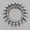 European Style Beads Lead-free Zinc Alloy Jewelry Findings, 8mm Hole:4mm Sold by Bag