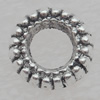 European Style Beads Lead-free Zinc Alloy Jewelry Findings, 8mm Hole:4mm Sold by Bag