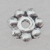 Spacer Lead-free Zinc Alloy Jewelry Findings, 5mm Hole:1mm Sold by Bag