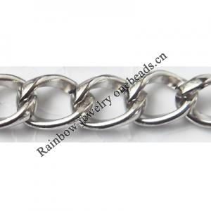 Iron Jewelry Chain, Lead-free Link's size 11.7x8.1mm, Sold by Group