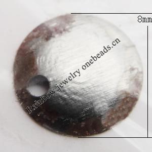 Iron Jewelry finding Pendant Lead-free, Round 8mm, Sold by Bag