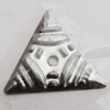 Iron Jewelry finding Pendant Lead-free, Triangle 11x13mm, Sold by Bag