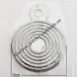 Iron Jewelry finding Pendant Lead-free, Round 8mm, Sold by Bag