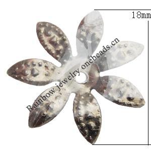 Iron Jewelry finding Pendant Lead-free, Flower 18mm, Sold by Bag