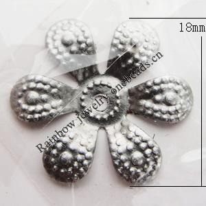 Iron Jewelry finding Pendant Lead-free, Flower 18mm, Sold by Bag