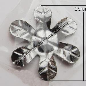 Iron Jewelry finding Pendant Lead-free, Flower 18mm, Sold by Bag