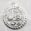 Iron Jewelry finding Pendant Lead-free, Round 13mm, Sold by Bag