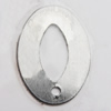 Iron Jewelry finding Pendant Lead-free, Hollow Oval 14x10mm, Sold by Bag
