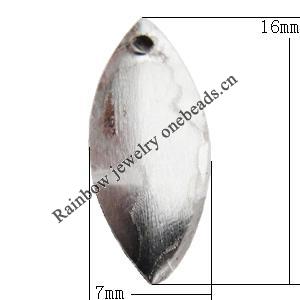 Iron Jewelry finding Pendant Lead-free, Horse Eye 16x7mm, Sold by Bag