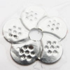 Iron Jewelry finding Pendant Lead-free, Flower 13mm, Sold by Bag