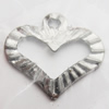Iron Jewelry finding Pendant Lead-free, Hollow Heart 9x11mm, Sold by Bag