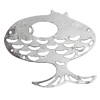 Iron Jewelry finding Pendant Lead-free, Fish O:25x27.5mm I:7x5mm, Sold by Bag