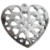 Iron Jewelry finding Pendant Lead-free, Hollow Heart 32x32mm, Sold by Bag