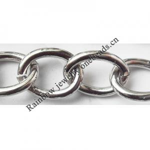 Iron Jewelry Chain, Lead-free Link's size 13.7x10.4mm, Sold by Group
