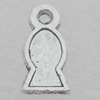 Pendant Lead-free Zinc Alloy Jewelry Findings, 12x6mm Hole:2mm Sold by Bag