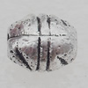Bead Lead-free Zinc Alloy Jewelry Findings, Oval 8x7mm Hole:2mm Sold by Bag