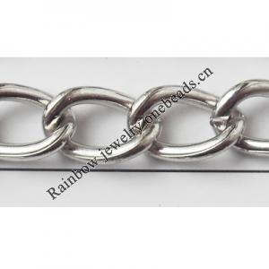 Iron Jewelry Chain, Lead-free Link's size 12.6x7.6mm, Sold by Group