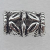 European Style Beads Lead-free  Zinc Alloy Jewelry Findings, 10x7mm, Hole:4mm Sold by Bag