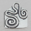 Pendant Lead-free Zinc Alloy Jewelry Findings, 12.5x10mm Hole:2mm Sold by Bag