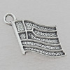 Pendant Lead-free Zinc Alloy Jewelry Findings, Flag 29x21mm Hole:2.5mm Sold by Bag