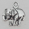 Pendant Lead-free Zinc Alloy Jewelry Findings, Elephant 16x14mm Hole:2mm Sold by Bag