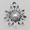 Pendant Lead-free Zinc Alloy Jewelry Findings, 16x13.5mm Hole:1.5mm Sold by Bag