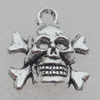 Pendant Lead-free Zinc Alloy Jewelry Findings, Skeleton 15x13mm Hole:1mm Sold by Bag