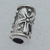 Bead Lead-free Zinc Alloy Jewelry Findings, 5x10mm Hole:2.5mm Sold by Bag