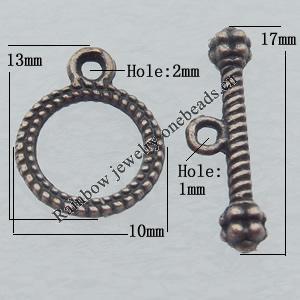 Clasp, Zinc alloy Jewelry Findings,  Lead-Free, Ring 13x10mm Hole=2mm, Sold by KG