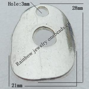 Connector Lead-free Zinc Alloy Jewelry, 28x21mm Hole:6mm,3mm Sold by Bag