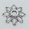 Bead Caps Lead-free Zinc Alloy Jewelry Findings, 10mm Hole:1.5mm Sold by Bag