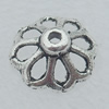 Bead Caps Lead-free Zinc Alloy Jewelry Findings, 11mm Hole:1mm Sold by Bag