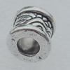 Bead Lead-free Zinc Alloy Jewelry Findings, 7x8mm Hole:3.5mm Sold by Bag