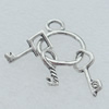 Pendant Lead-free Zinc Alloy Jewelry Findings, 26x13mm Hole:4mm Sold by Bag