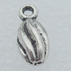 Pendant Lead-free Zinc Alloy Jewelry Findings, 11x5mm Hole:1.5mm Sold by Bag
