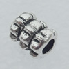 Bead Lead-free Zinc Alloy Jewelry Findings, 6x5mm Hole:2mm Sold by Bag
