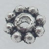 Spacer Lead-free Zinc Alloy Jewelry Findings, 6mm Hole:1mm Sold by Bag