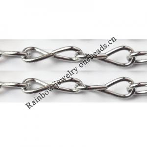 Iron Jewelry Chain, Lead-free Link's size 18.3x7mm, Sold by Group