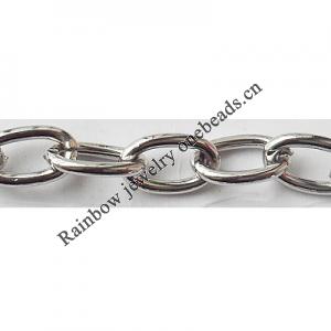 Iron Jewelry Chain, Lead-free Link's size 11.1x6.6mm, Sold by Group