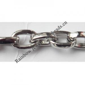 Iron Jewelry Chain, Lead-free Link's size 7.8x5.5mm, Sold by Group