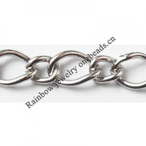 Iron Jewelry Chain, Lead-free Link's size 10.9x7.3mm, Sold by Group