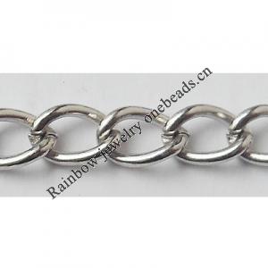 Iron Jewelry Chain, Lead-free Link's size 8x5.4mm, Sold by Group