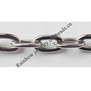 Iron Jewelry Chain, Lead-free Link's size 7.7x4.8mm, Sold by Group