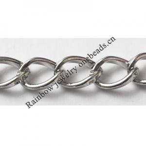 Iron Jewelry Chain, Lead-free Link's size 8.3x5.3mm, Sold by Group