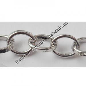 Iron Jewelry Chain, Lead-free Link's size 7.7x6.1mm, Sold by Group